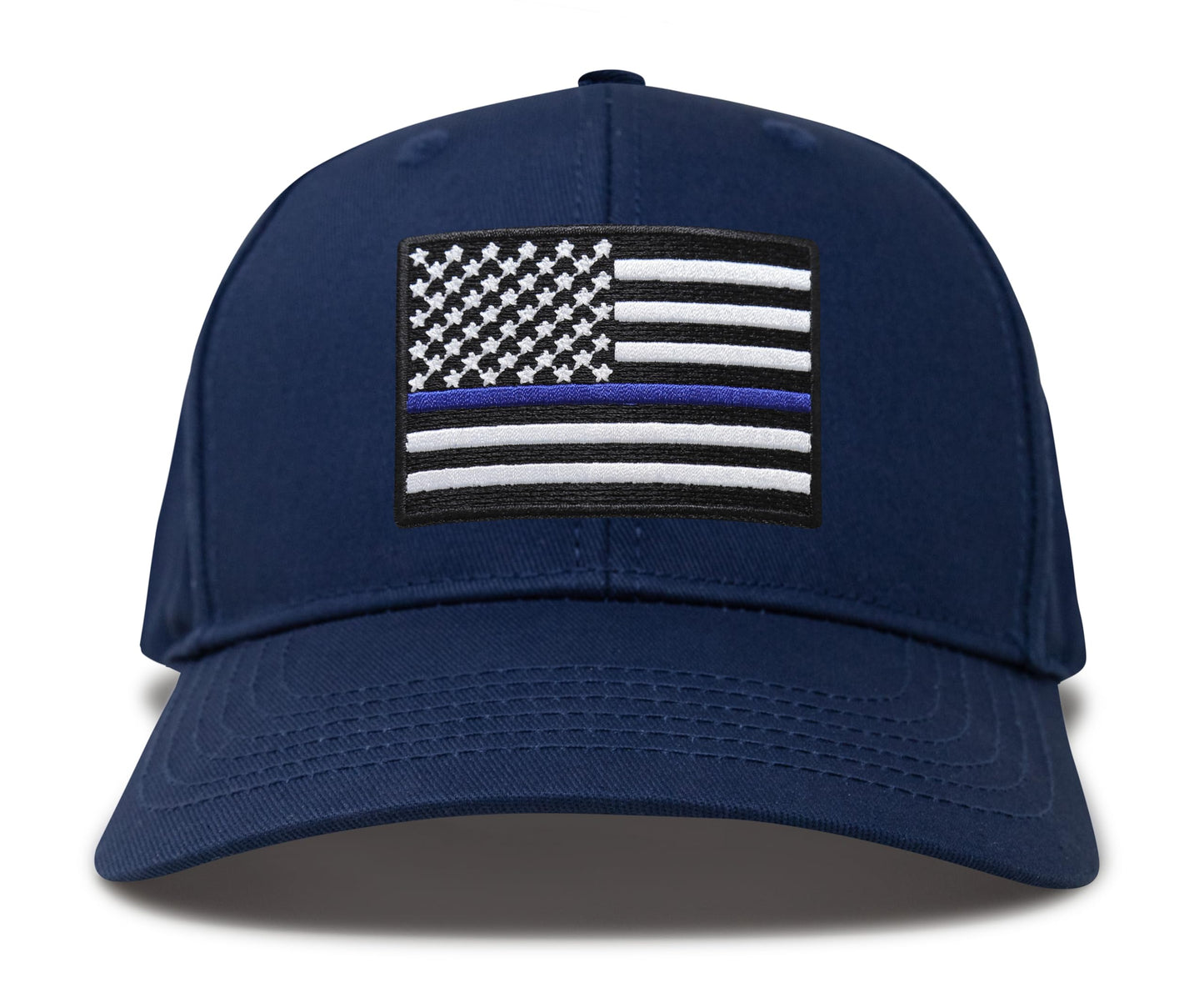 International Tie Thin Blue Line Hat for Men and Women - Snapback Trucker Baseball Cap (All Navy)