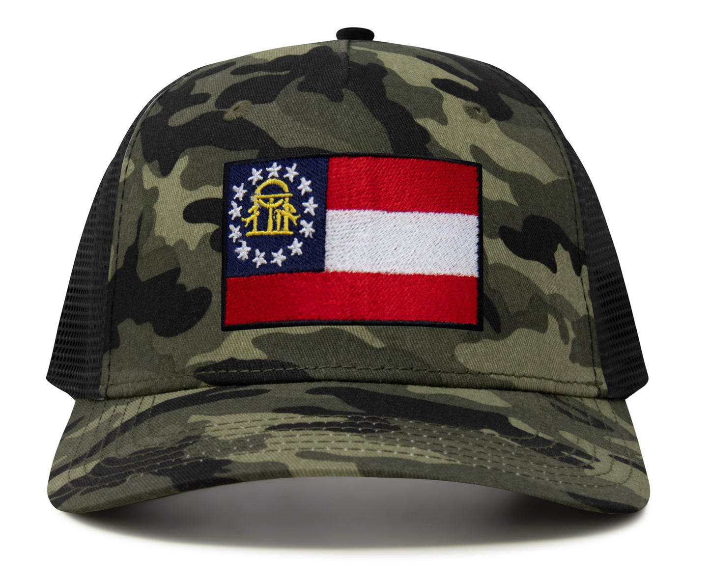 Georgia Flag Hat for Men and Women – Snapback Trucker Baseball Cap by International Tie (Camouflage)