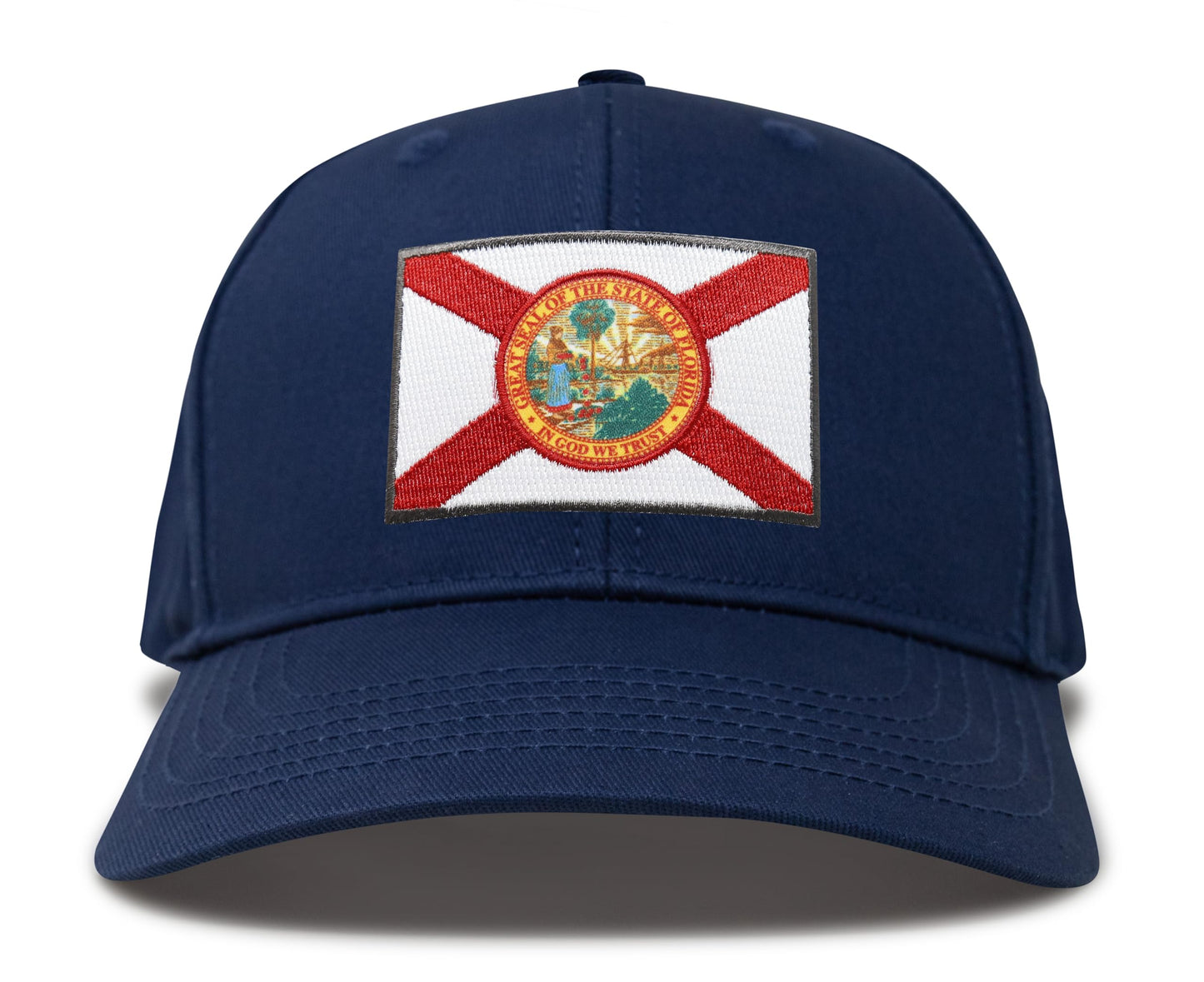 International Tie Florida Flag Hat for Men and Women – Snapback Trucker Baseball Cap (All Navy)