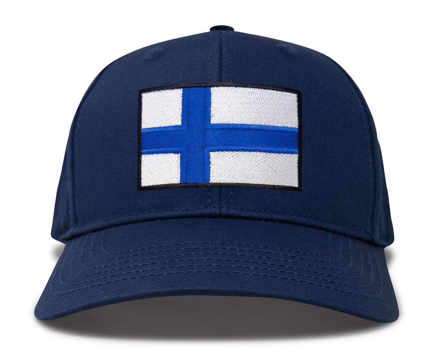 International Tie Finland Flag Hat for Men and Women - Adjustable Snapback Trucker Baseball Cap (All Navy)