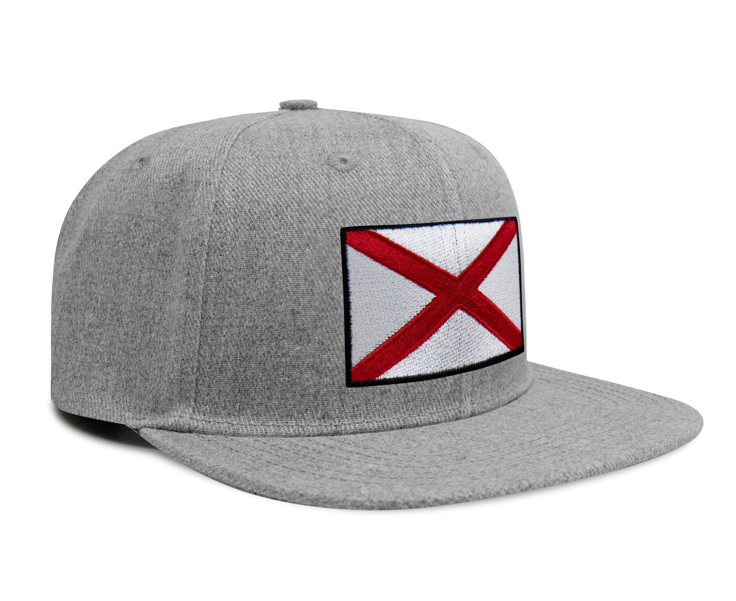 Alabama Flag Hat for Men and Women – Snapback Trucker Baseball Cap by International Tie (Grey Flatbill)