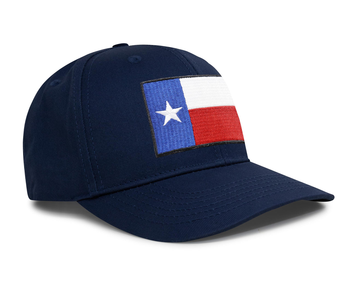 International Tie Texas Flag Hat for Men and Women - Snapback Trucker Baseball Cap (All Navy)