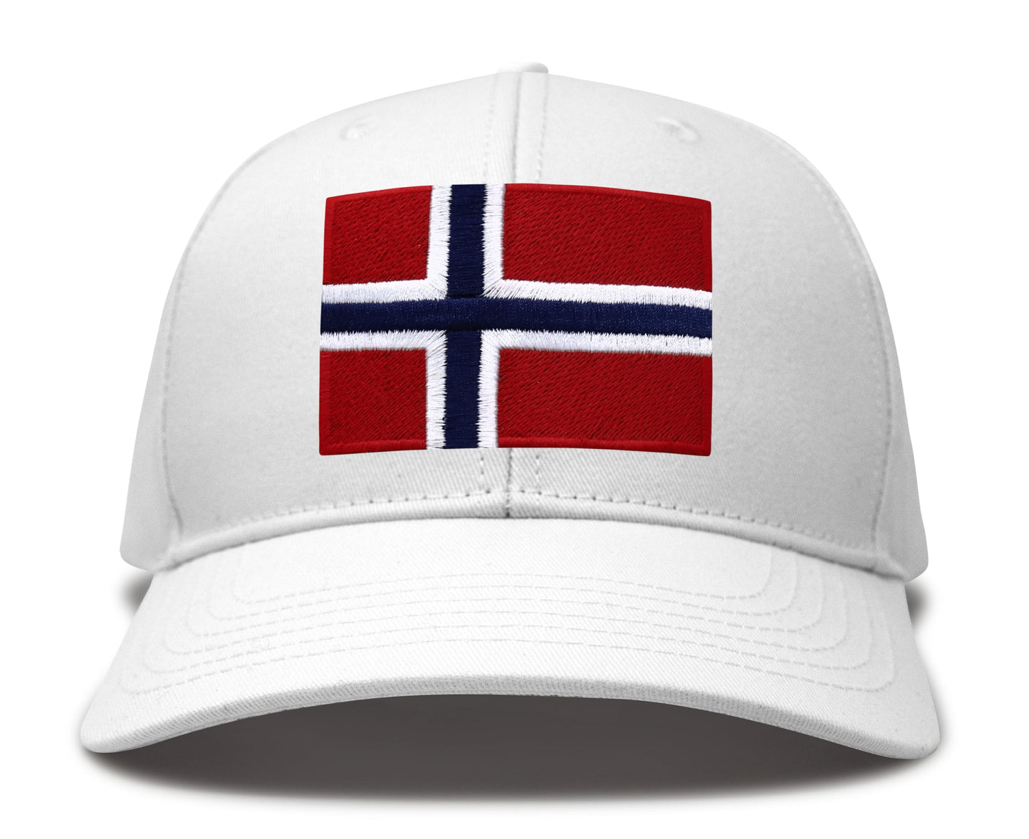 International Tie Norway Hat for Men and Women - Snapback Trucker Baseball Cap (All White)