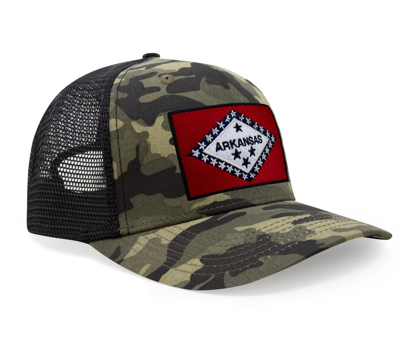 Arkansas Flag Hat for Men and Women – Snapback Trucker Baseball Cap by International Tie (Camouflage)