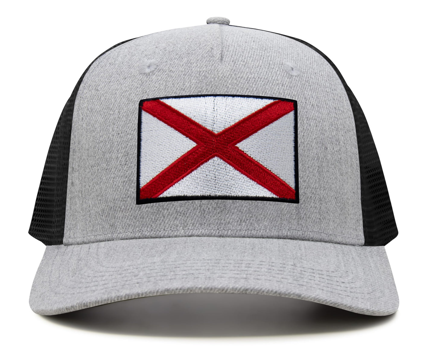 Alabama Flag Hat for Men and Women – Snapback Trucker Baseball Cap by International Tie (Grey Black)