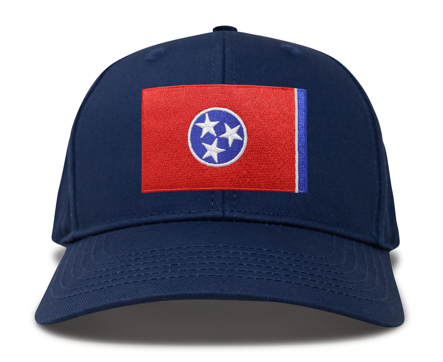 International Tie Premium Tennessee - Flag Patch Hat for Men and Women - Snapback Trucker Baseball Cap (All Navy)
