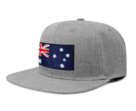 Australia Flag Hat for Men and Women – Snapback Trucker Baseball Cap by International Tie (Grey Flatbill)