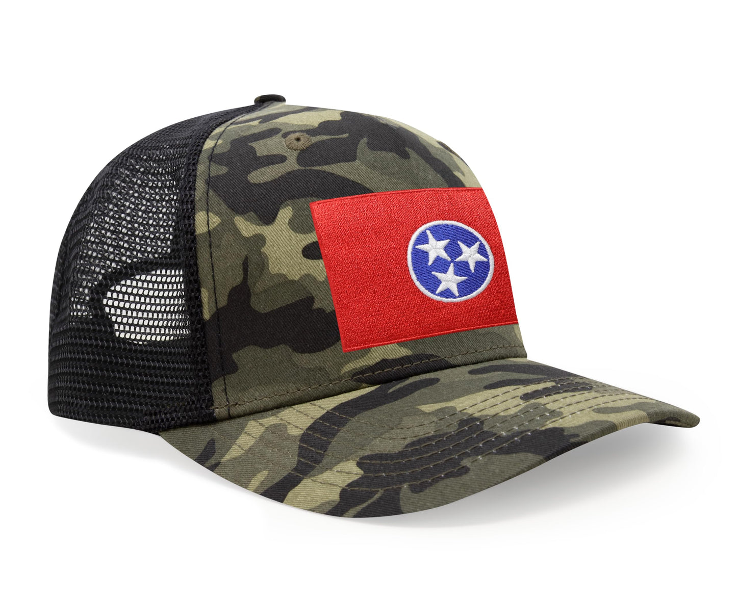International Tie Premium Tennessee Flag Patch Hat for Men and Women - Snapback Trucker Baseball Cap (Camouflage)