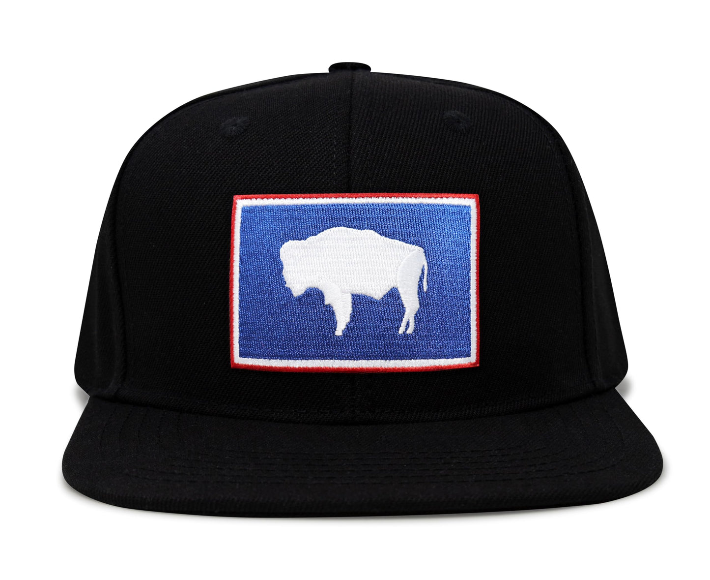 International Tie Wyoming Flag Hat for Men and Women - Snapback Trucker Baseball Cap (Black Flatbill)