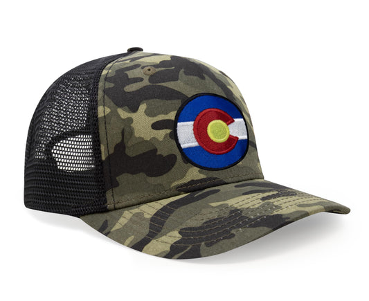 Colorado Arizona Stateline Snapback Trucker Hat I Camouflage