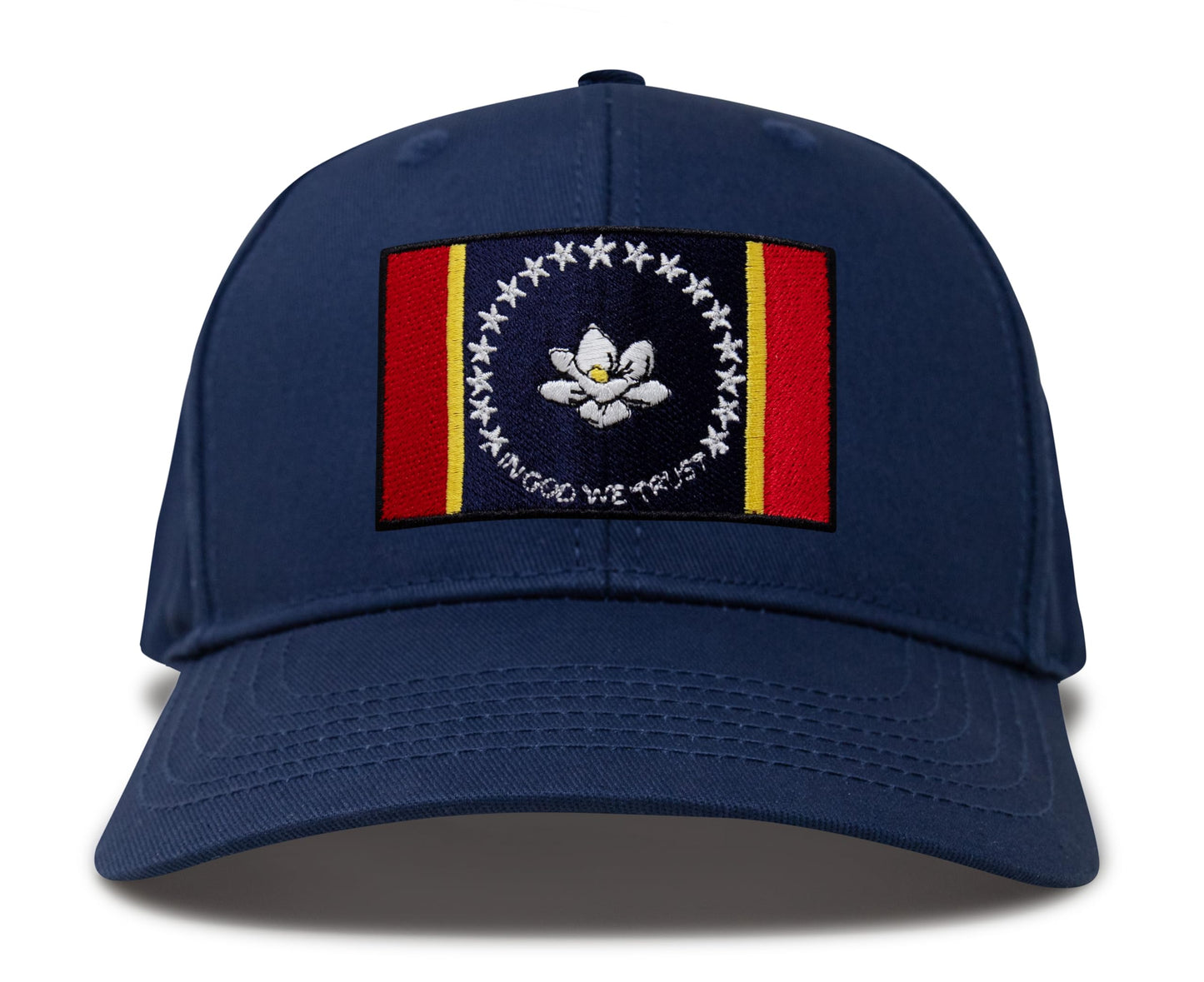 International Tie Mississippi Flag Hat for Men and Women – Snapback Trucker Baseball Cap (All Navy)