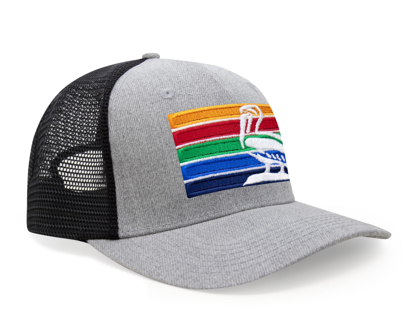 International Tie St. Petersburg Hat for Men and Women - Snapback Trucker Baseball Cap (Grey/Black)