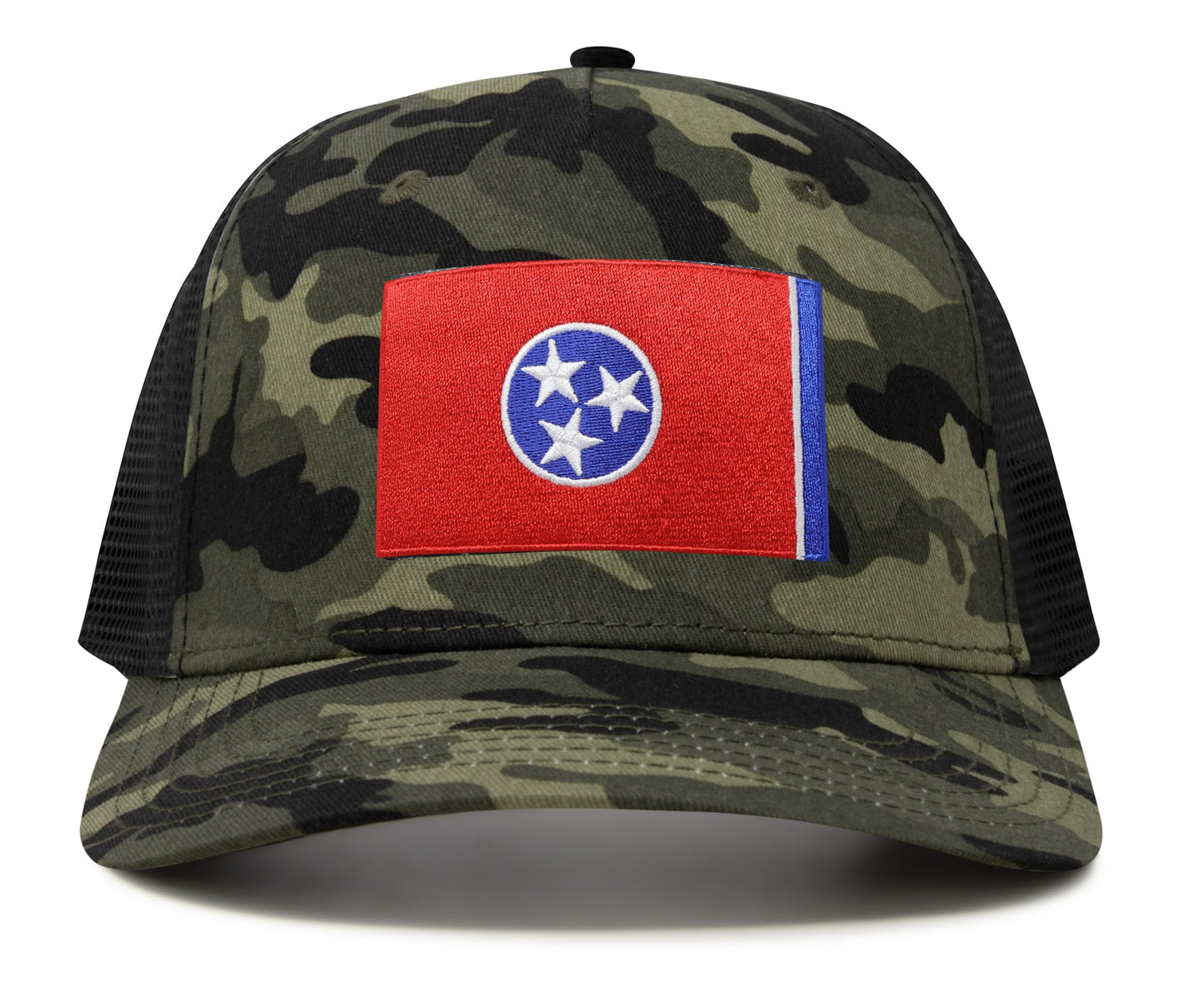 International Tie Premium Tennessee Flag Patch Hat for Men and Women - Snapback Trucker Baseball Cap (Camouflage)