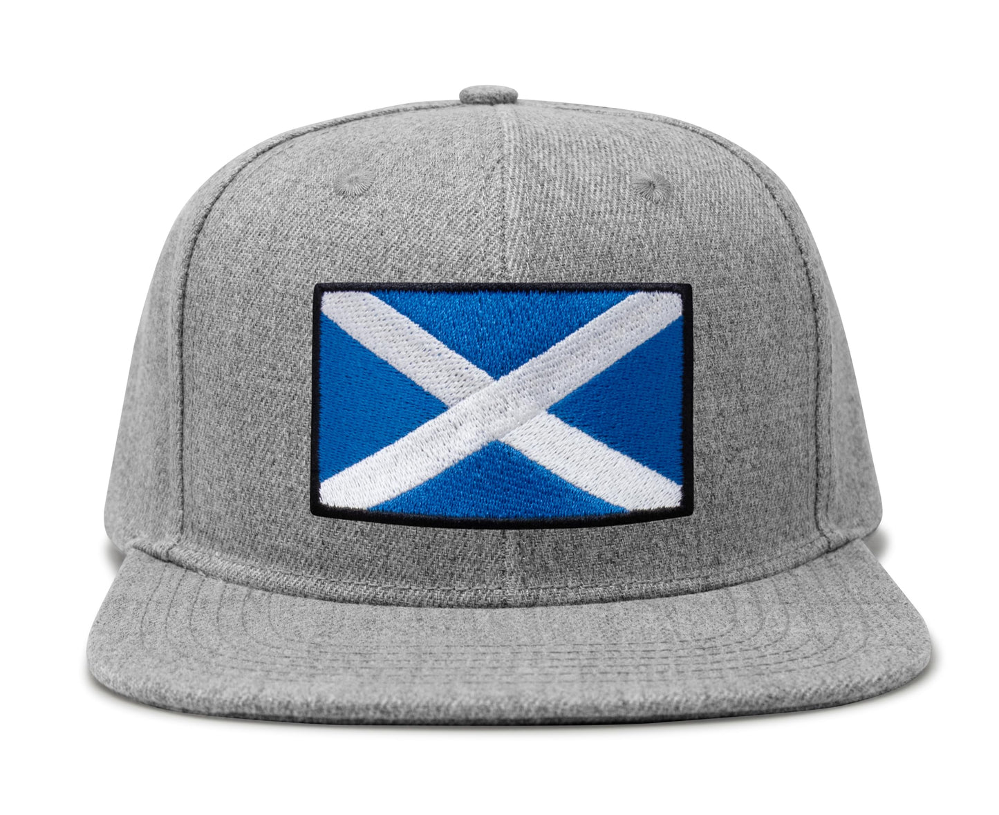 Scottish Flag Hat for Men and Women – Snapback Trucker Baseball Cap by International Tie (Grey Flatbill)
