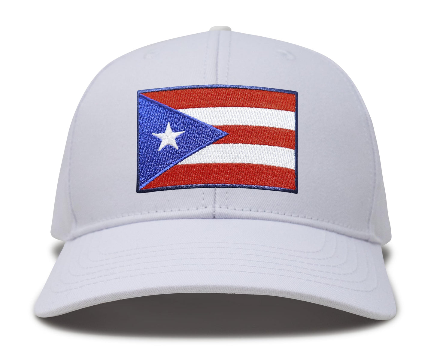 International Tie Puerto Rico Flag Hat for Men and Women – Snapback Trucker Baseball Cap (All White)