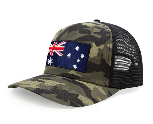 Australia Flag Hat for Men and Women – Snapback Trucker Baseball Cap by International Tie (Camouflage)