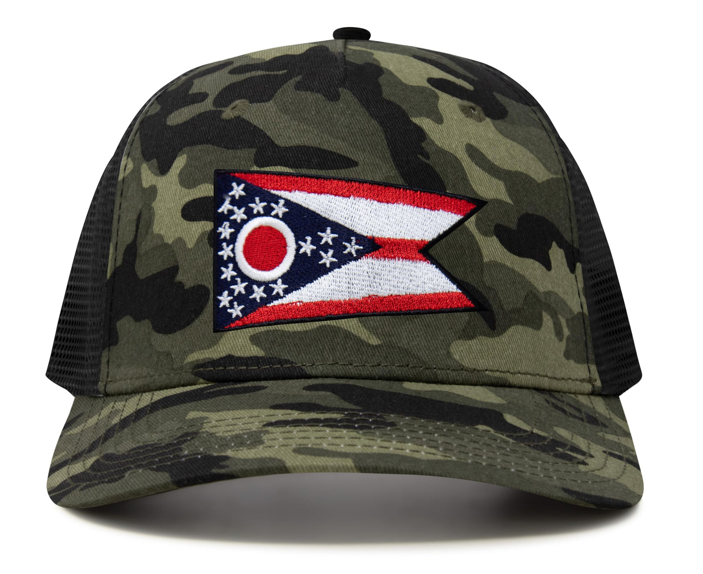 International Tie Premium Ohio - Flag Patch Hat for Men and Women - Snapback Trucker Baseball Cap (Camouflage)