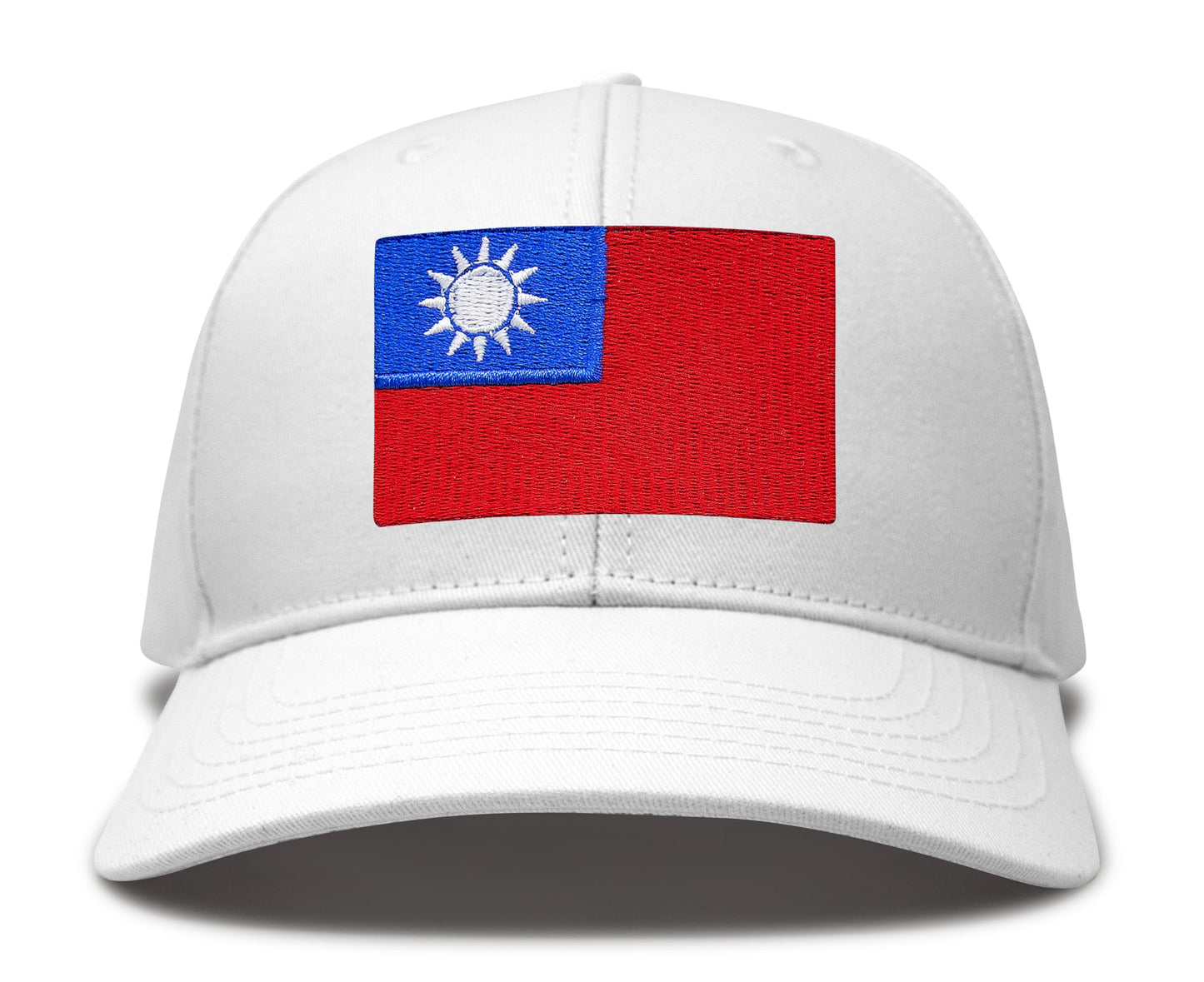 International Tie Taiwan Hat for Men and Women - Snapback Trucker Baseball Cap (All White)