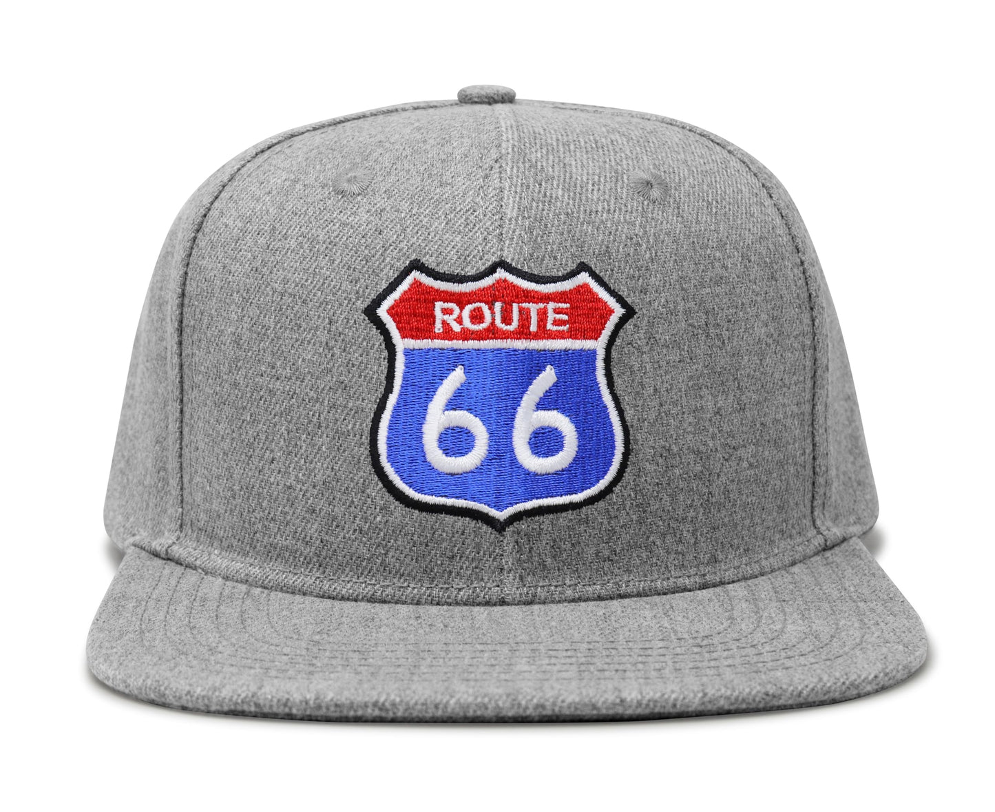International Tie Premium Route 66 Hat for Men and Women – Mother Road Snapback Trucker Baseball Cap (Grey Flatbill)