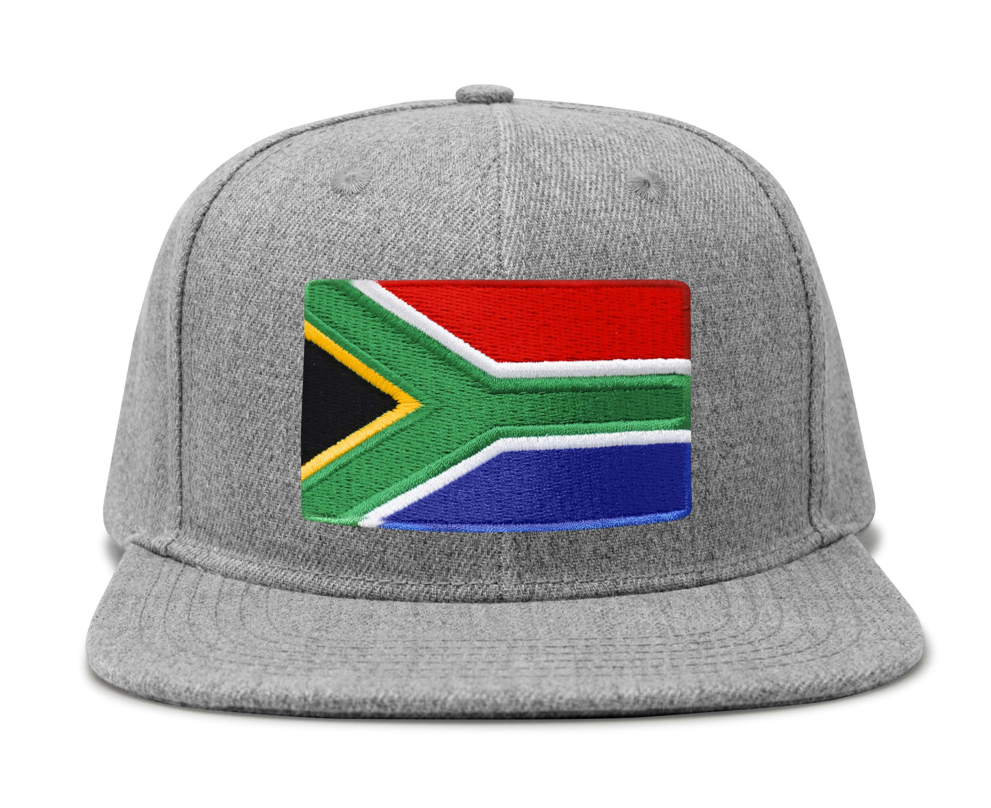 South Africa Flag Hat for Men and Women - Snapback Trucker Baseball Cap (Grey Flatbill)