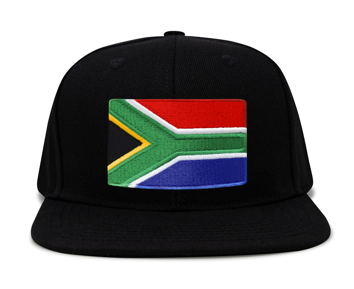 South Africa Flag Hat for Men and Women - Snapback Trucker Baseball Cap (Black Flatbill)