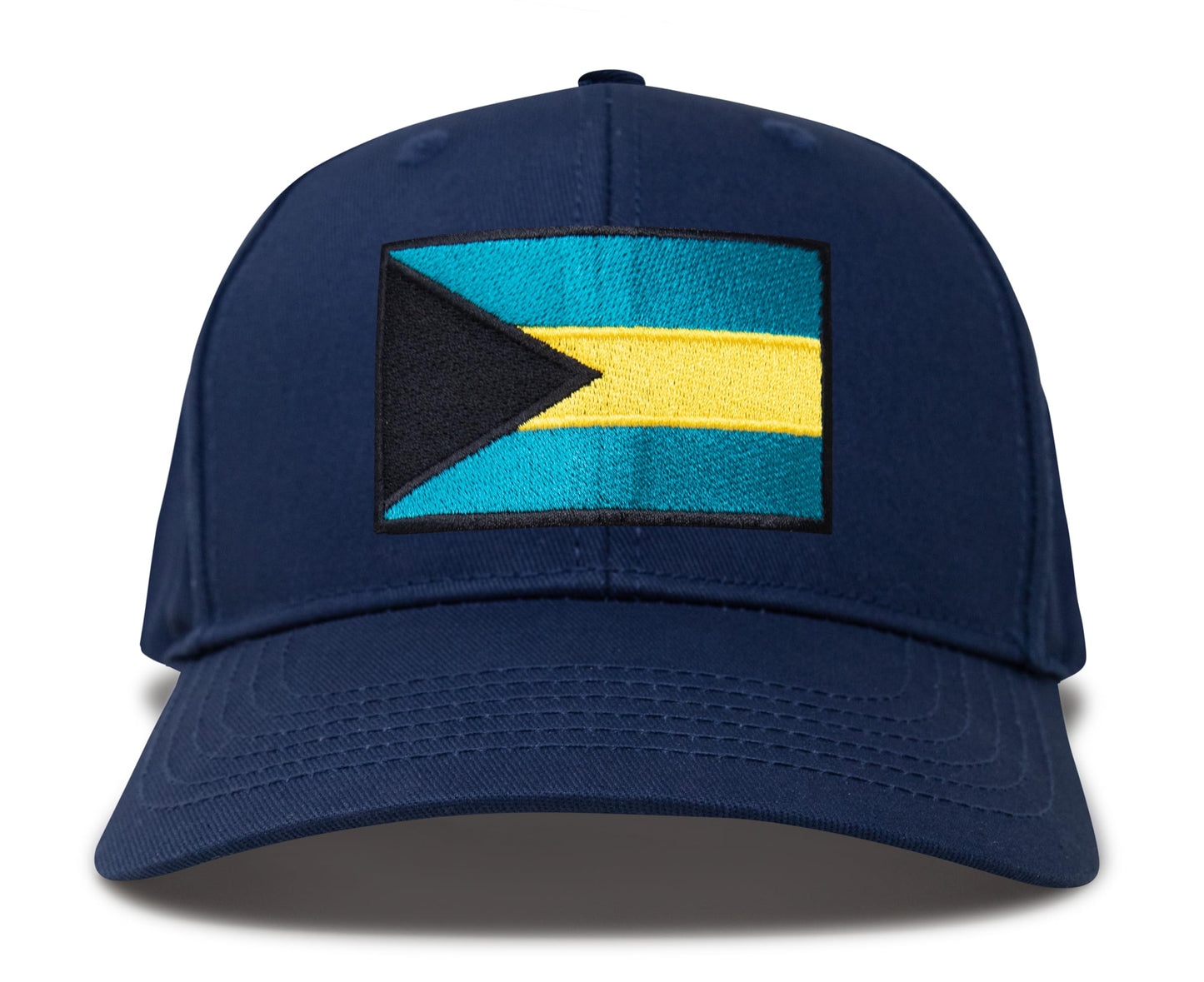 Bahamas Flag Hat for Men and Women – Adjustable Bahamian Snapback Baseball Cap by International Tie (All Navy)