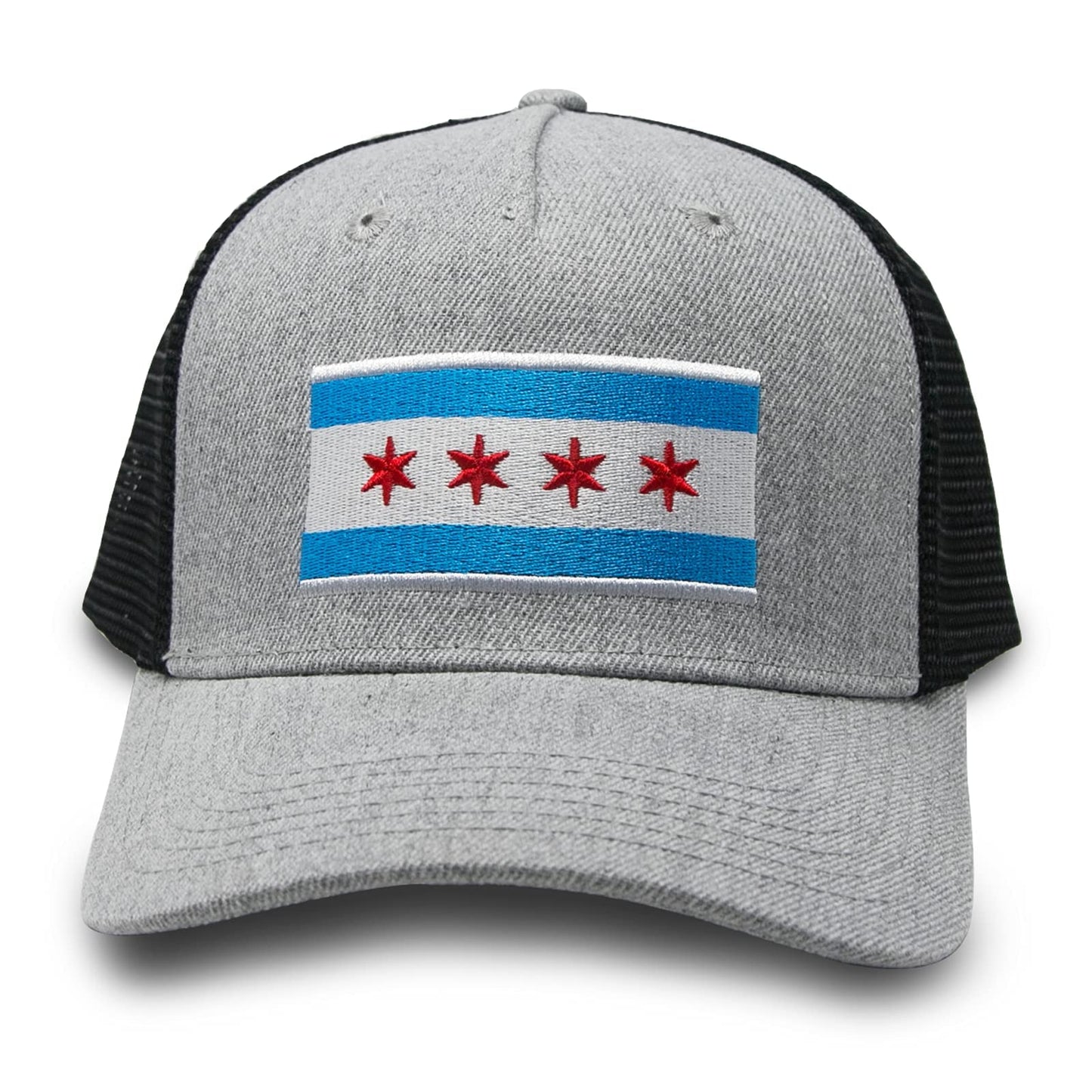 International Tie Milwaukee People’s Flag Hat for Men and Women – Snapback Trucker Baseball Cap (Grey Black)