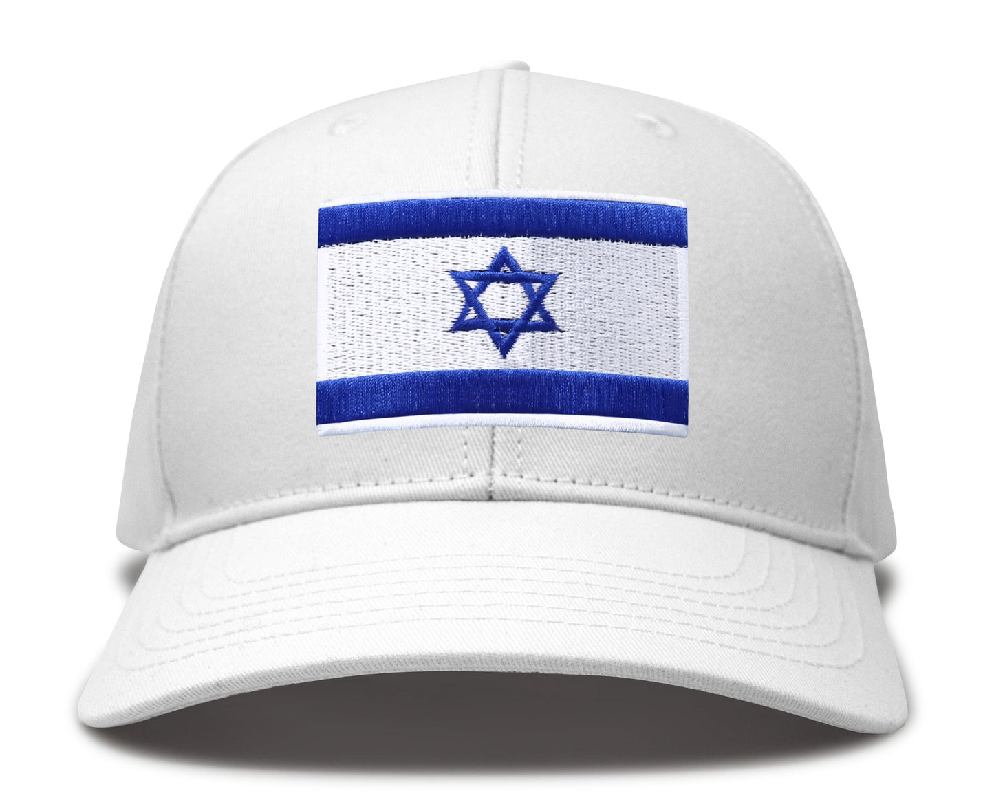 International Tie Israel Flag Hat for Men and Women â Snapback Trucker Baseball Cap (All White)