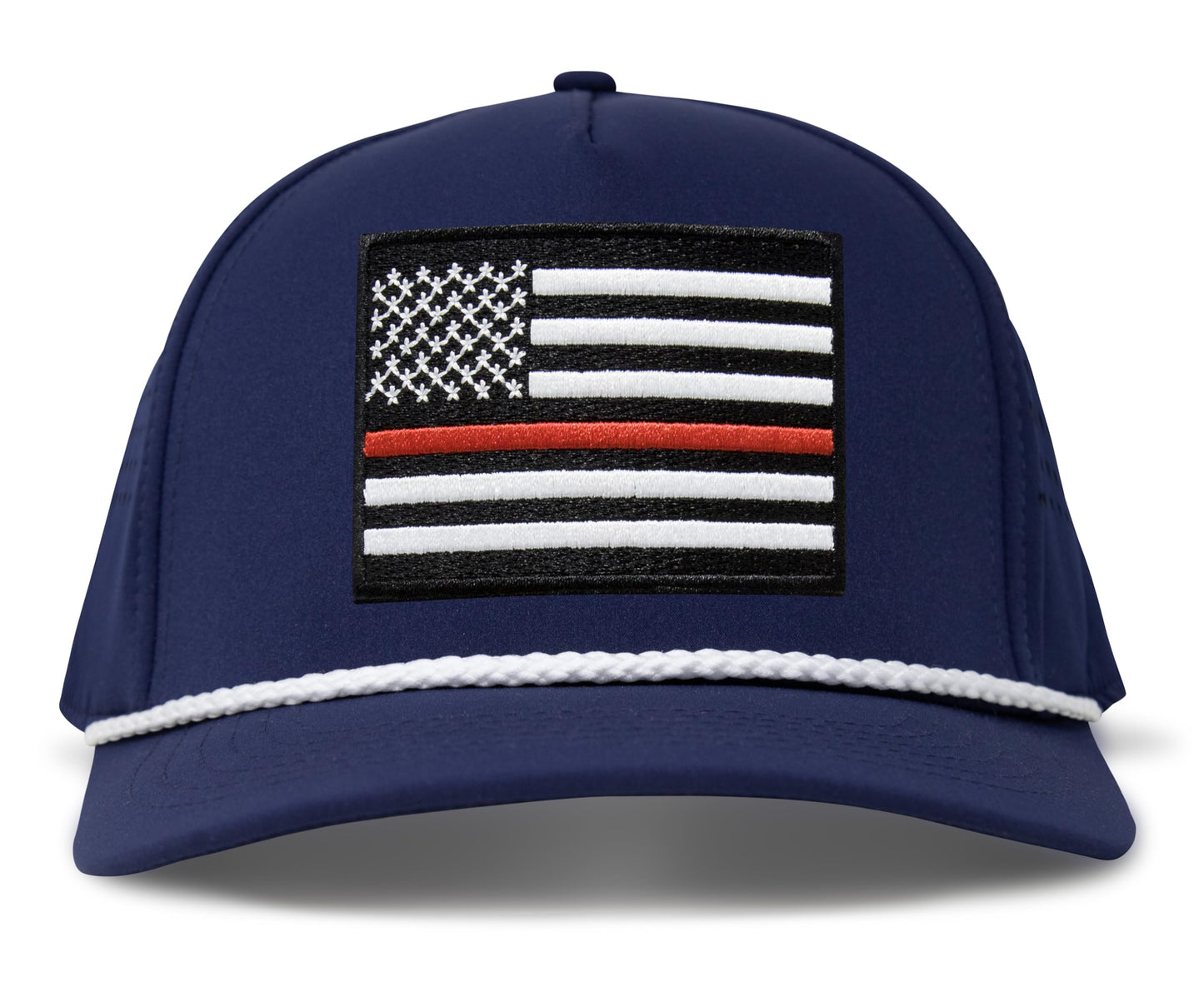 Pacific Blue Thin Red Line Rope Hat Front View