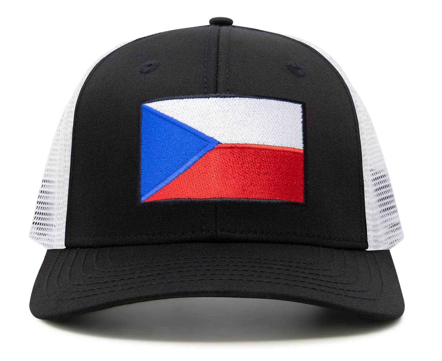 Czech Republic Flag Hat for Men and Women – Adjustable Snapback Baseball Cap by International Tie (Black White)