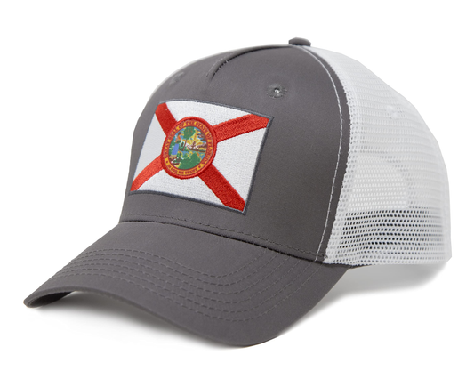 Florida Snapback Trucker | Grey White - International Tie