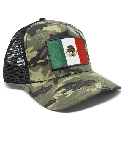 International Tie Mexico Hat for Men & Women - Mexico Flag Snapback Trucker Baseball Cap
