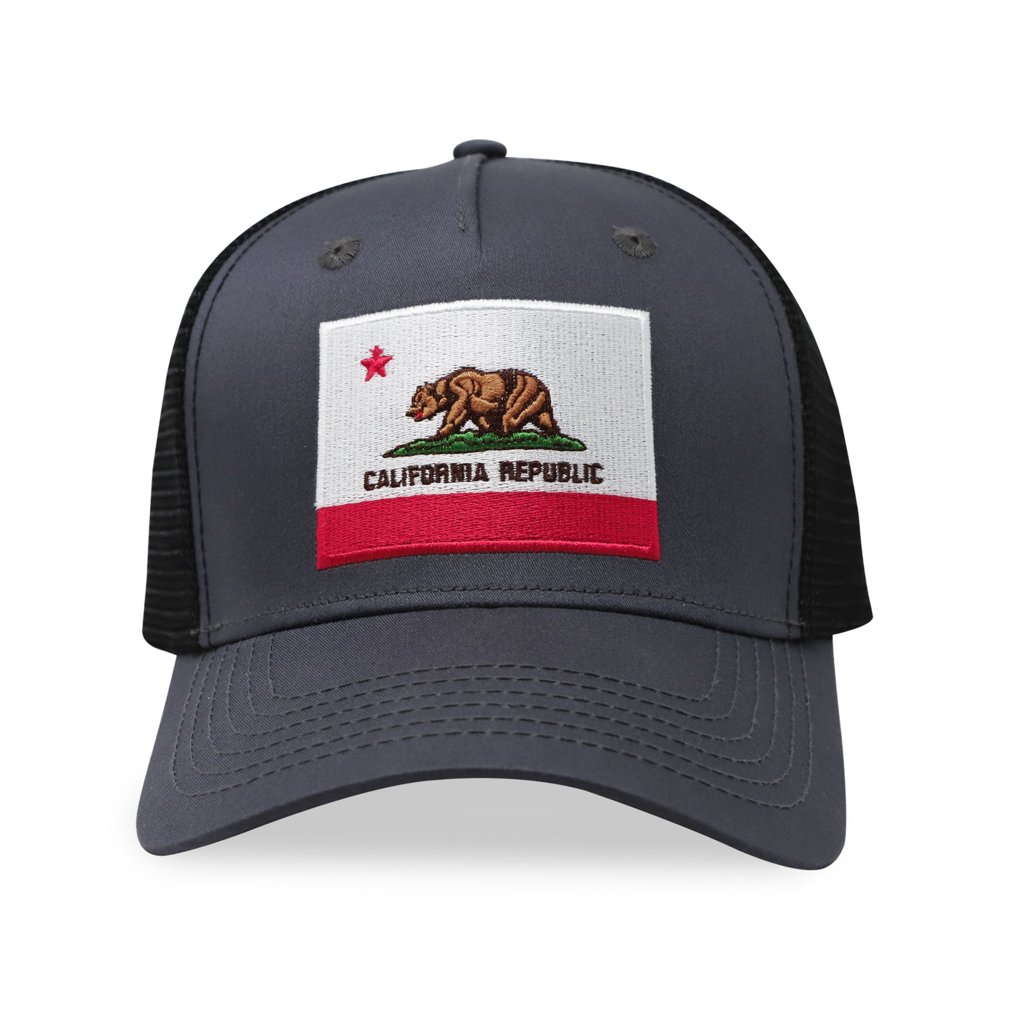 California State Flag Black Baseball Hat