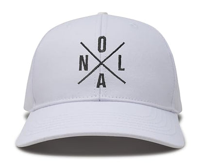 International Tie Premium New Orleans NOLA Hat for Men and Women – Snapback Trucker Baseball Cap (All White)