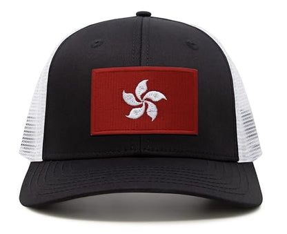 International Tie Hong Kong Flag Premium-Quality Hat… White