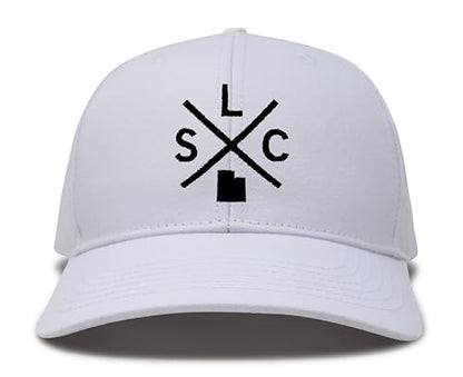 International Tie Salt Lake City SLC hat for Men and Women - Snapback Trucker Baseball Cap (All White)