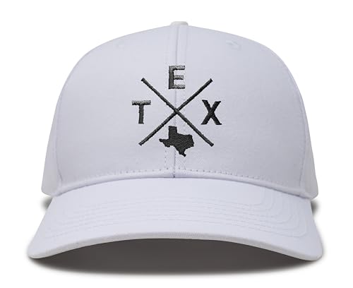 International Tie Texas TEX Hat for Men and Women - Snapback Trucker Baseball Cap (All White)