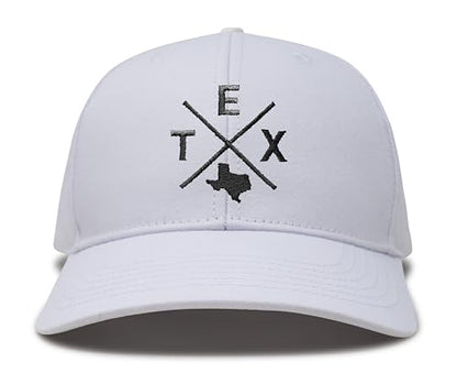 International Tie Texas TEX Hat for Men and Women - Snapback Trucker Baseball Cap (All White)