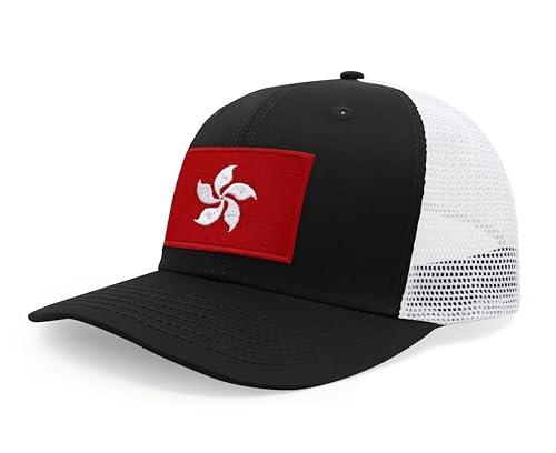 International Tie Hong Kong Flag Premium-Quality Hat… White