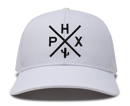 International Tie Phoenix PHX Trucker Hat for Men and Women – Snapback Baseball Cap (All White)