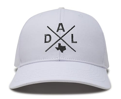 International Tie Dallas DAL Hat for Men and Women - Snapback Trucker Baseball Cap (All White)