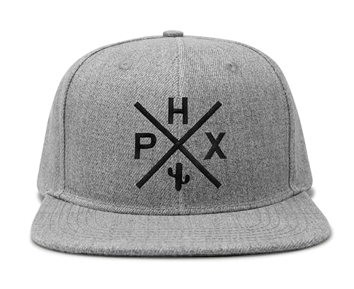 International Tie Phoenix PHX Trucker Hat for Men and Women – Snapback Baseball Cap (Grey Flatbill)