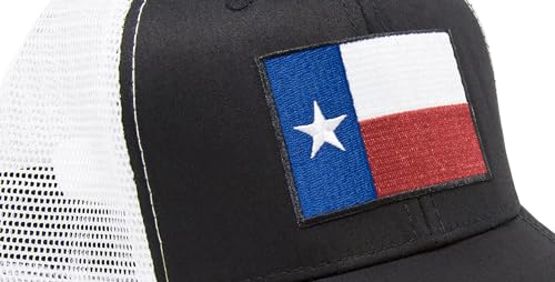 Texas Flag Trucker Cap (Black/White)