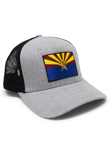 International Tie Premium Flag Hats - Snapback Trucker Baseball Hat (Grey/Black)