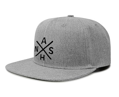 International Tie Nashville NASH Hat for Men and Women - Snapback Trucker Baseball Cap (Grey Flatbill)
