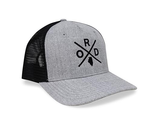 International Tie Premium Chicago O’Hare International Airport ORD Hat for Men and Women – Snapback Trucker Baseball Cap (Grey/Black)