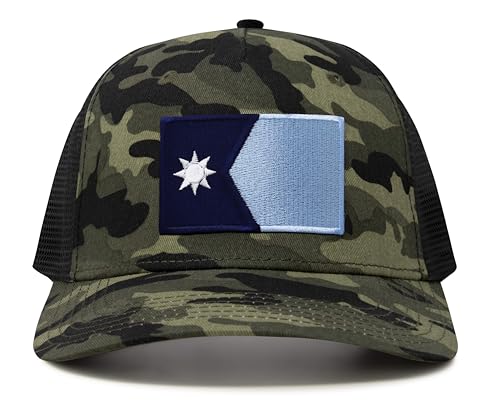 International Tie Premium Minnesota State Flag Hat for Men and Women - Snapback Trucker Baseball Cap (Camouflage)