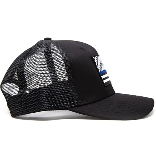 Thin Blue Line United States Flag Hat Black
