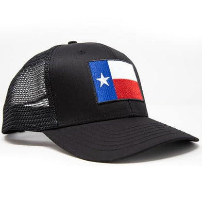 Texas State Flag Baseball Cap, Black