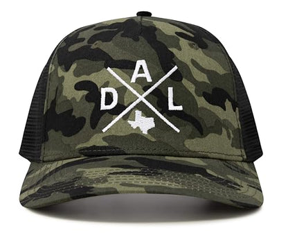 International Tie Premium Dallas DAL Hat for Men and Women – Snapback Trucker Baseball Cap (Camouflage)